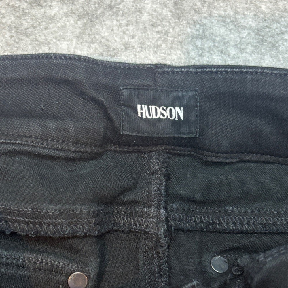 👖🖤 Hudson Black Straight Leg Jeans Size 32 👖🖤 - Picture 5 of 12